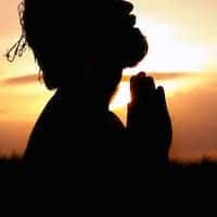 Praying during the earthquake